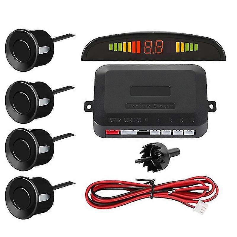 KINCJON 4 Sensors Pdc Distance Parking Assistance Reverse Sensor 12v Monitoring System