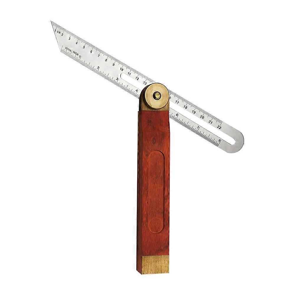 Bevel Carpenter Square, Combination Square 20 , Metal Wood Angle Protractor, Carpenter Square Stop Ruler, Adjustable Marking Gauge, With Lock Function