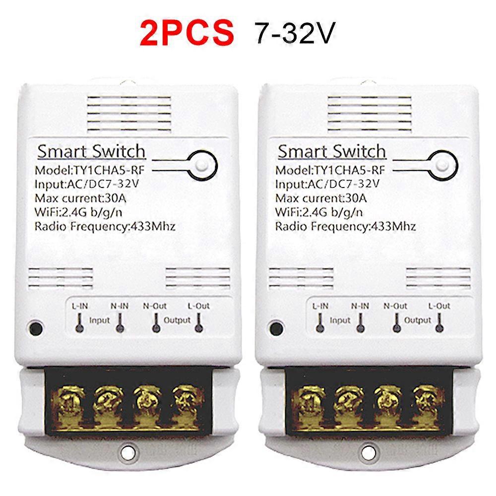 WIFI Switch RF Receiver 110V 12V 220V 24V 85-250V 20A 30A Relay Motor Module Tuya Smart Life APP Remote Control Alexa Switch