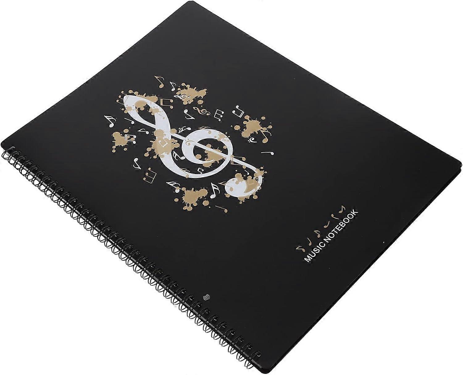 2pcs Music Folder Piano Sheet Music Loose Leaf Notebook Black Folders Folder Holder File Folder Holder Trumpet Lyre Flat Binder Marching Band Flip