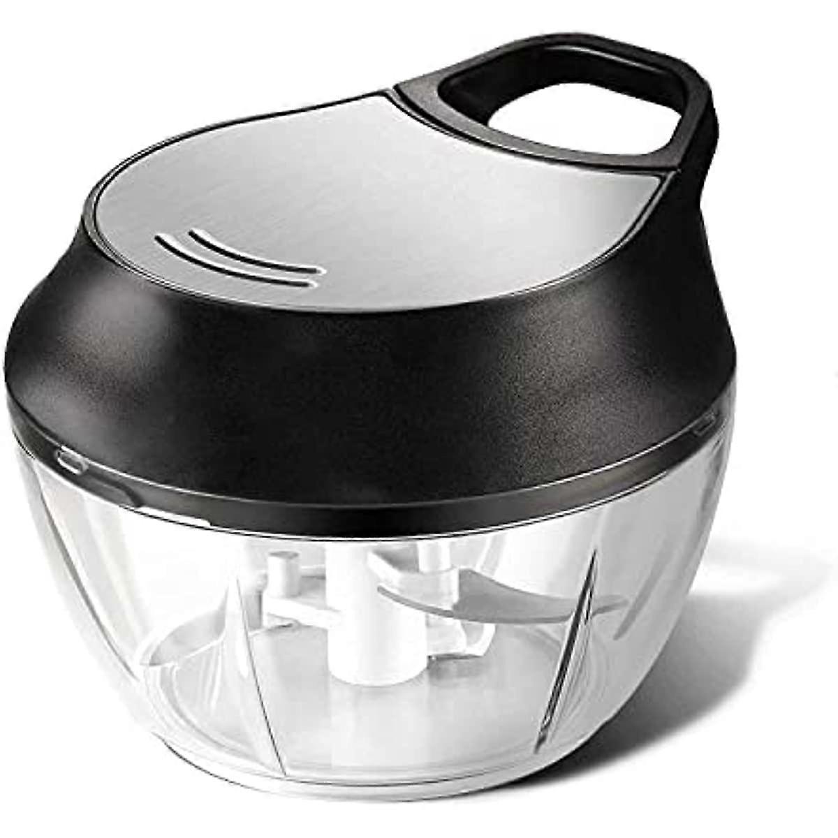 Manual Food Chopper with Stainless Steel Blades Food Processor for Vegetables Meat Poultry Onions Nuts and Lots More 500ml