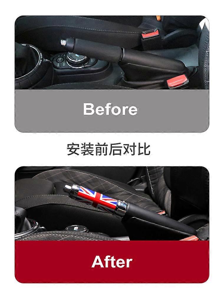 Produktbild von Handbremse Abdeckung KUNGKIC Kohlefaser Auto Zubehör Innenverkleidung Handbremse Griffe Abdeckung Für Mini Cooper R55 Clubman R56 R57 R58 R59 R50 R53 Handbremsgriffe Dekorative Mini R50