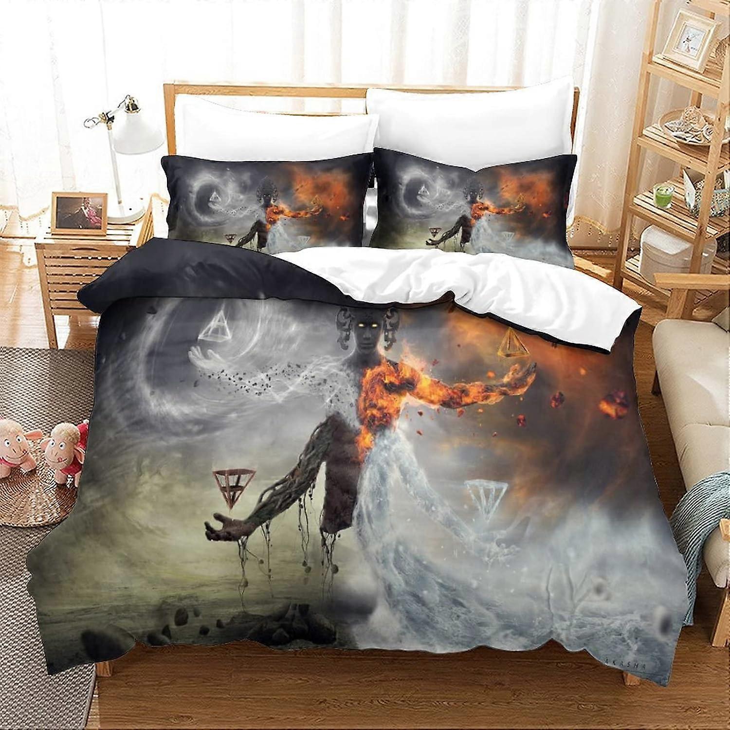 Kerota Duvet Cover Set Art D Pieces Ultra Soft Microfiber Bedding Sets with Pillowcases Quilt Cover