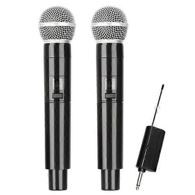 Wireless Microphone 2 Channels UHF Professional Handheld Mic Micphone For Party Karaoke Church Show Meeting