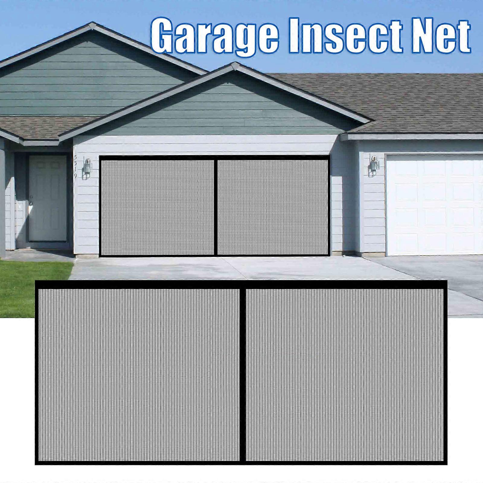 Fasertuch Garagentor 2 * 4m Freisprecheinrichtung Mesh Screen Tür DIY versenkbare Garagentorscheibe Einfach zu installieren
