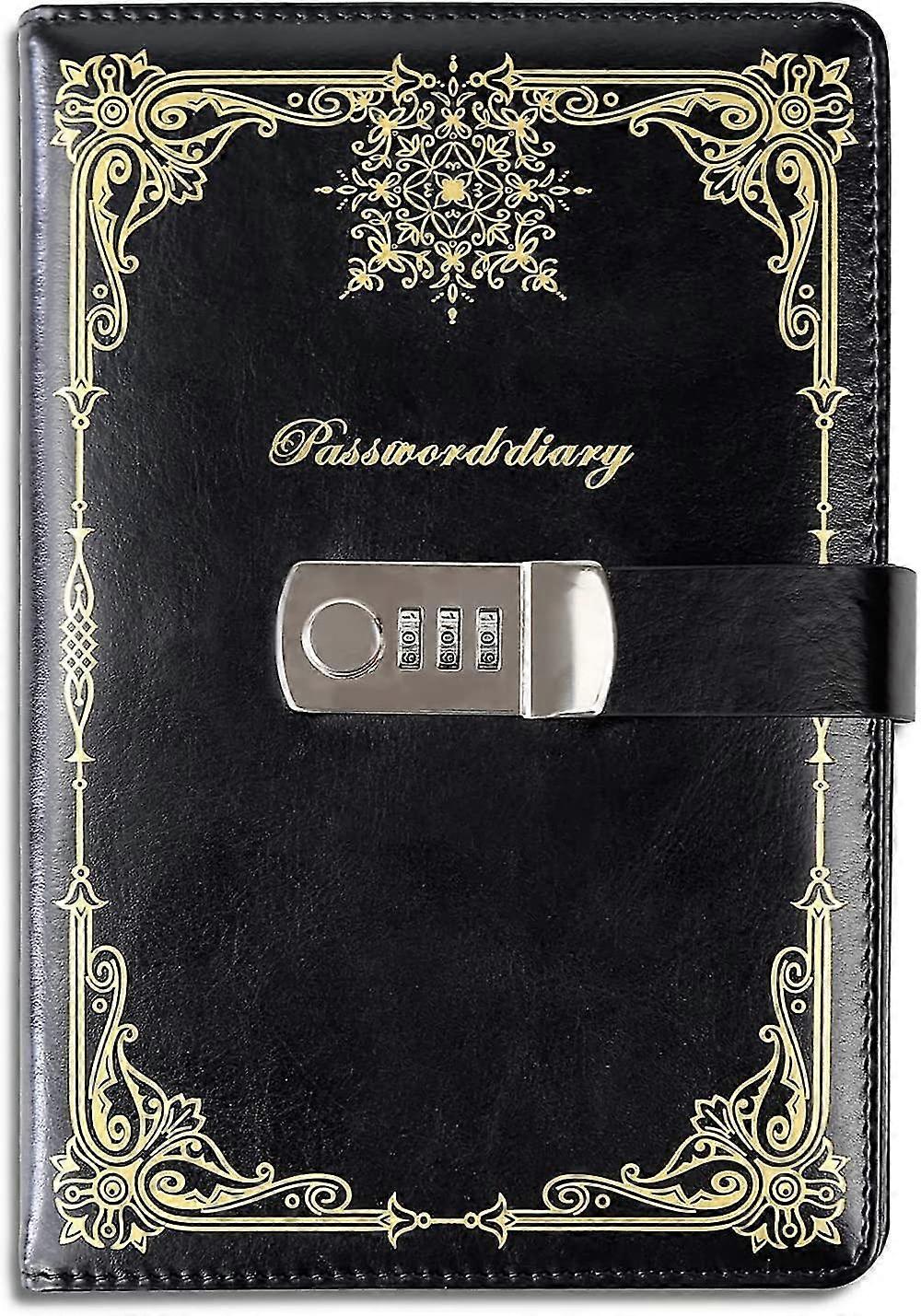 Ημερολόγιο με κλειδαριά για κορίτσια / γυναίκες / αγόρια, περιοδικό με κλειδαριά για τα παιδιά δώρο, pu δερμάτινο σημειωματάριο με κλειδαριά, κλειδωμένο ημερολόγιο για ταξίδια, ημερολόγιο παιδιών με Combina