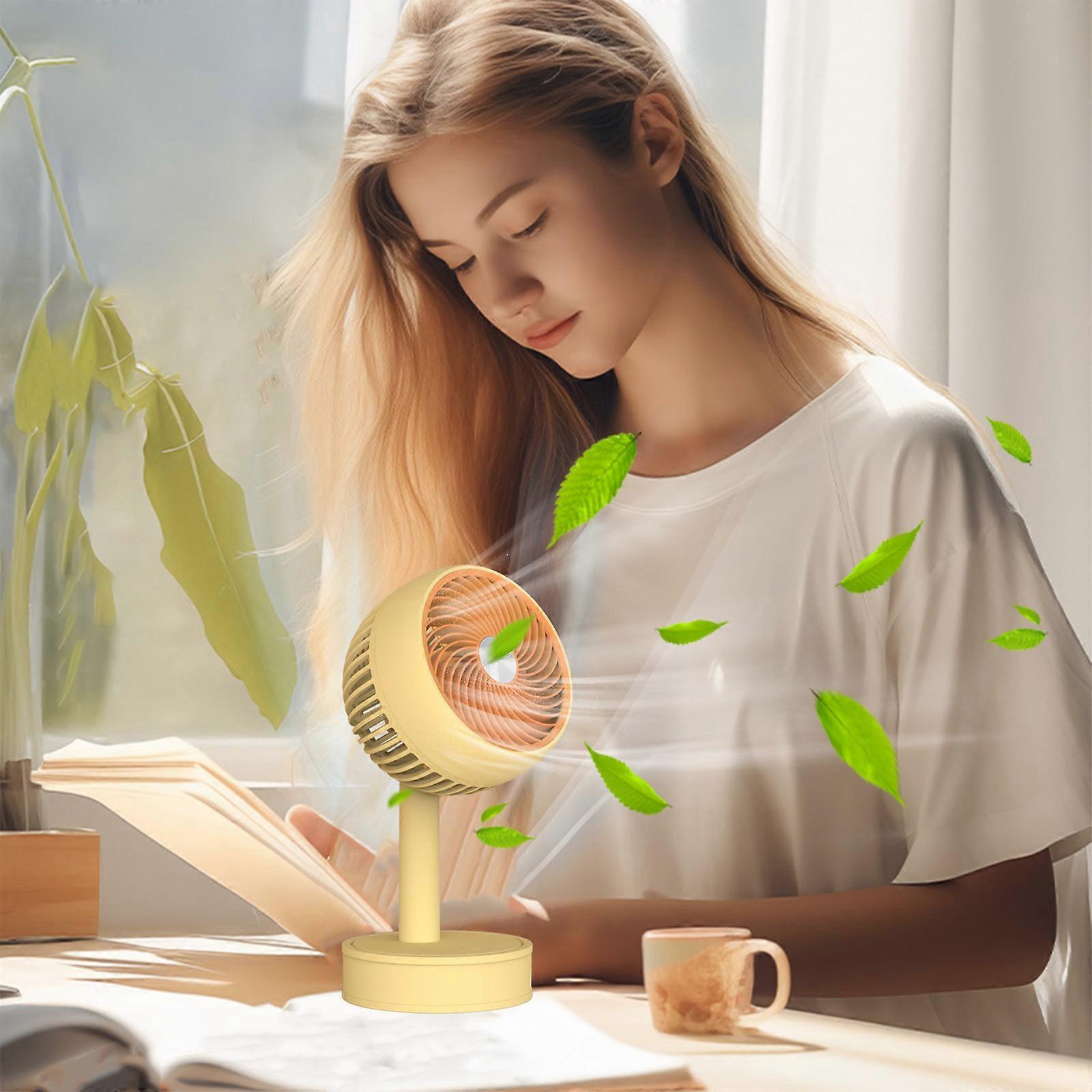 Summer Home Portable Usb Charging Fan Office Desk Mute Three-speed Optional Desktop Fan Rotatable FLYE244378