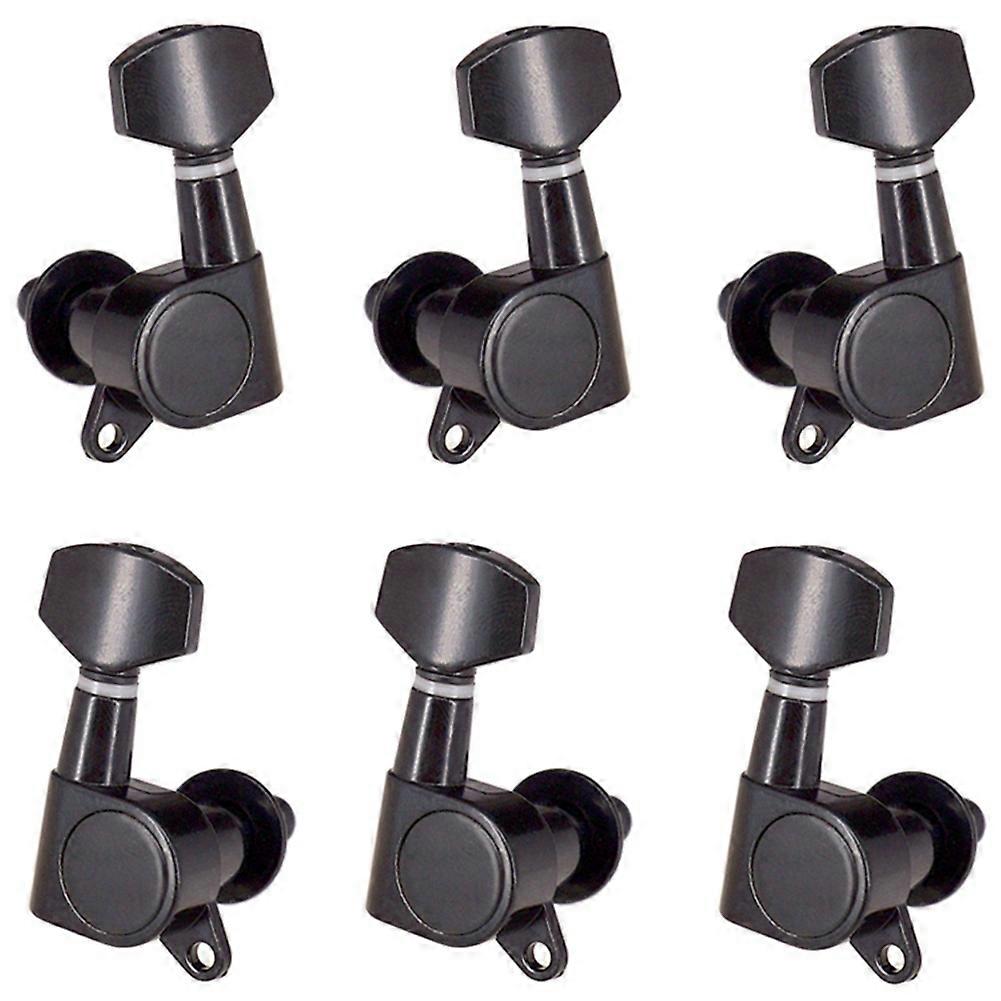 Guitar Tuning Pegs Tuner Machine Heads 3R3L Tuning Peg for Acoustic Electric Guitar,Black