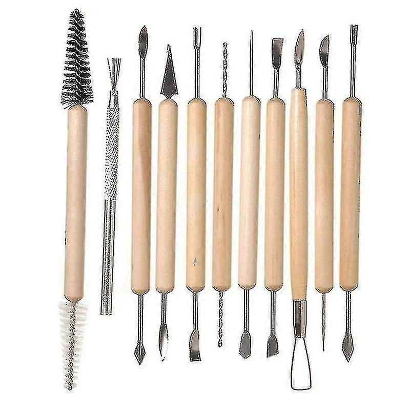 11x Pottery Sculpting Tools Ceramic Clay Carving Tools Set For Beginners A