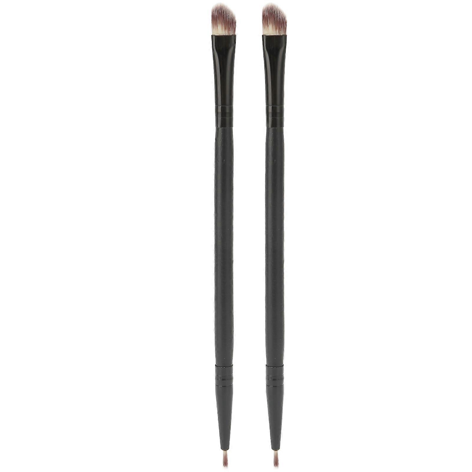 2 Pcs Professional Double Ended Eye Shadow Makeup Brush - Hypoallergenic