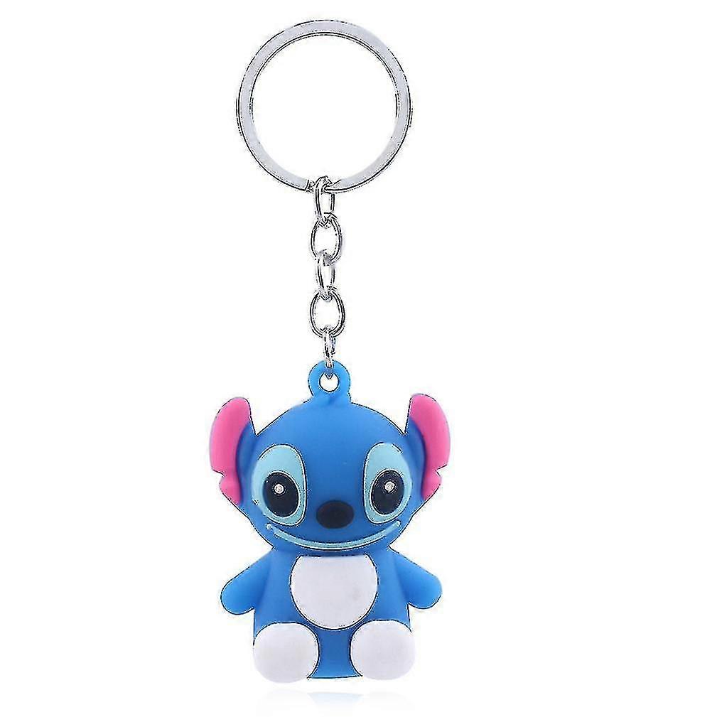 lilo And Stitch Rubber Keychain Key Ring Stitch Cute Cartoon Key Ring