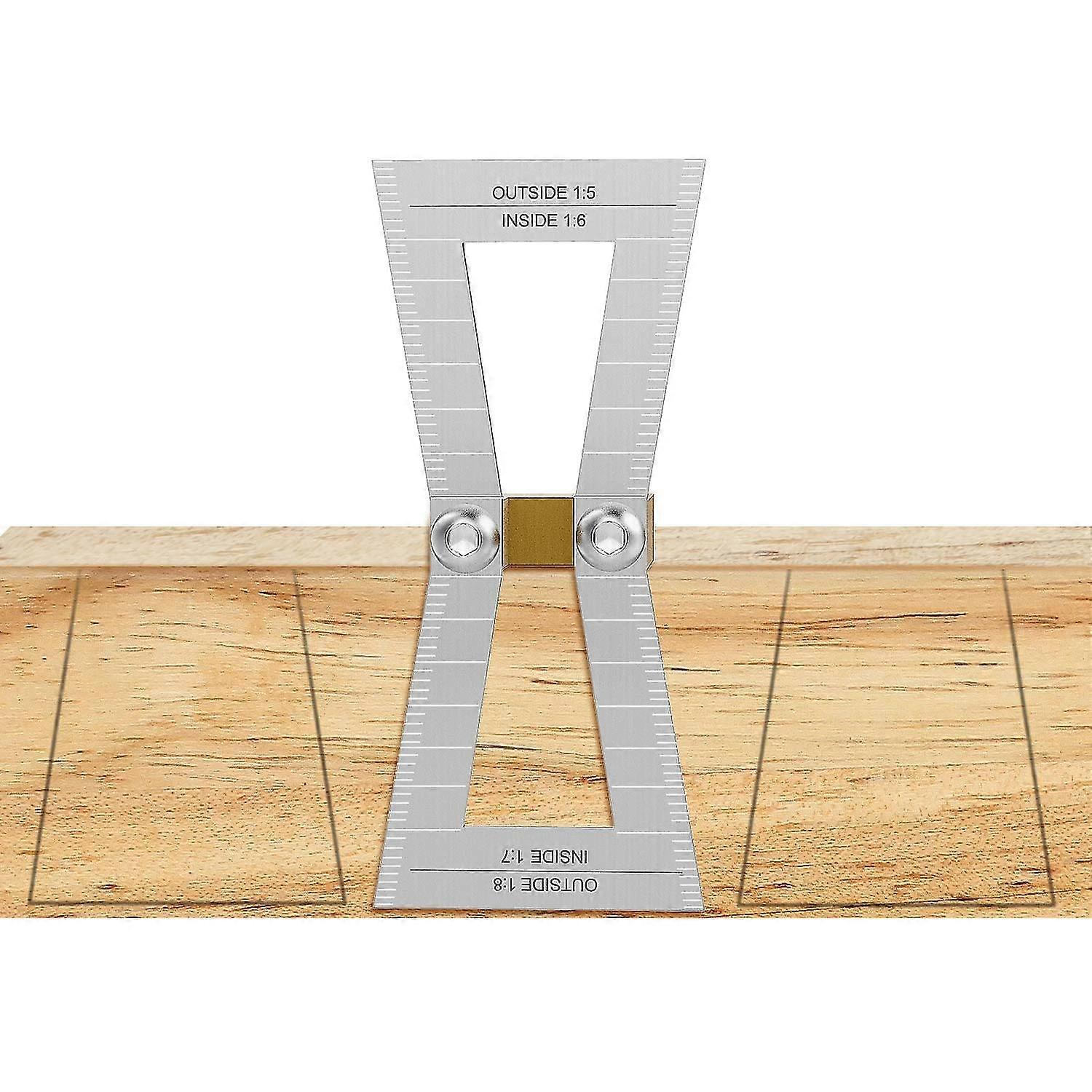 Dovetail Marker, Hand Cut Wood Joint Gauge Dovetail Guide Tool, Dovetail Template Sizes 1:5-1:6 And 1:7-1:8 For Woodworking - Silver