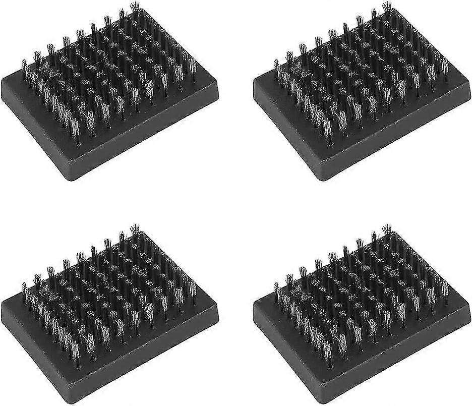 4-Piece Set BBQ Grill Brush Replacement Heads for Easy Cleaning and Durability