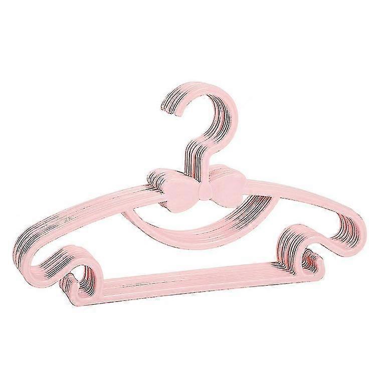 10pcs Set Children's Bow Hanger Home Baby Clothes Hanger Plastic Clothes Hanger Easy to Use