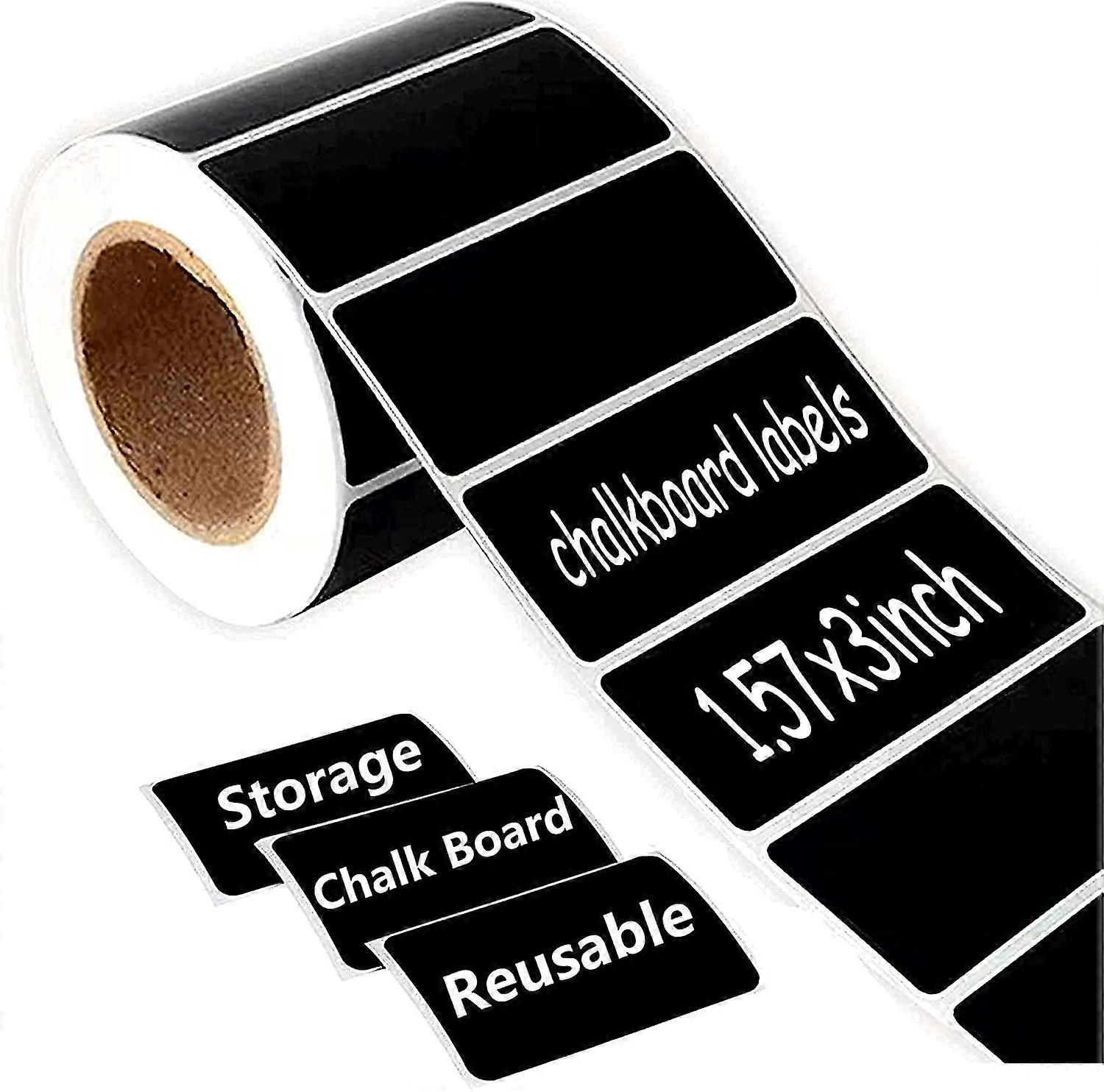 200 Waterproof Chalkboard Labels Reusable Pantry Labels/roll For Jars,canisters,kilner Jars1.57*3in Chalk Board Mason Jar Canning Labels Rectangle Rem