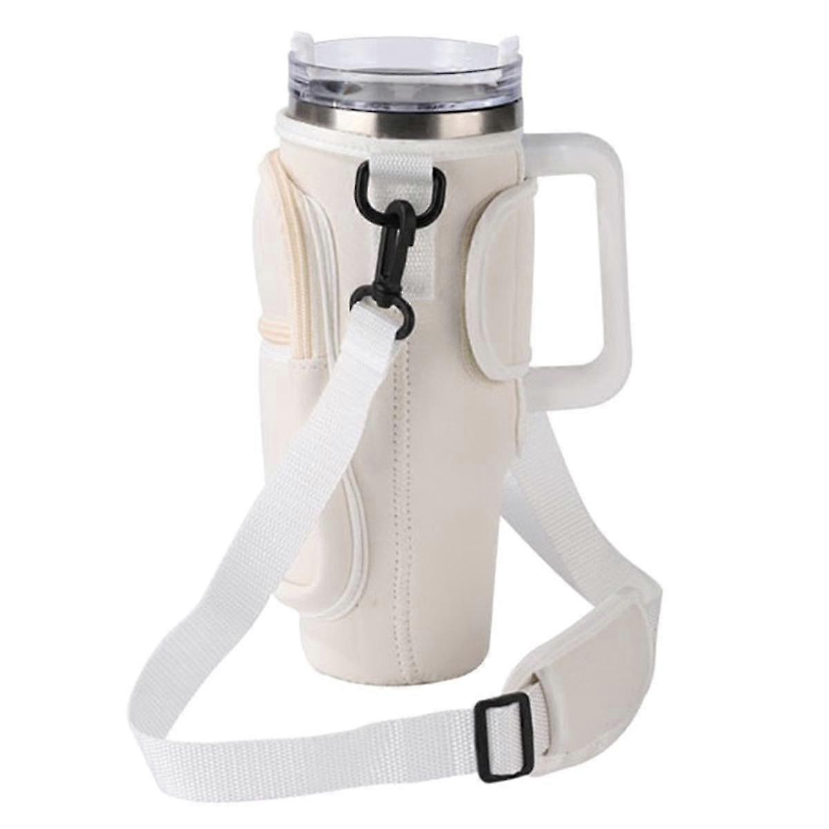 Cup with Handle Sleeve Bottle Pouch Portable Water Bottle Bag with Phone Pocket for 40 Oz Cups B