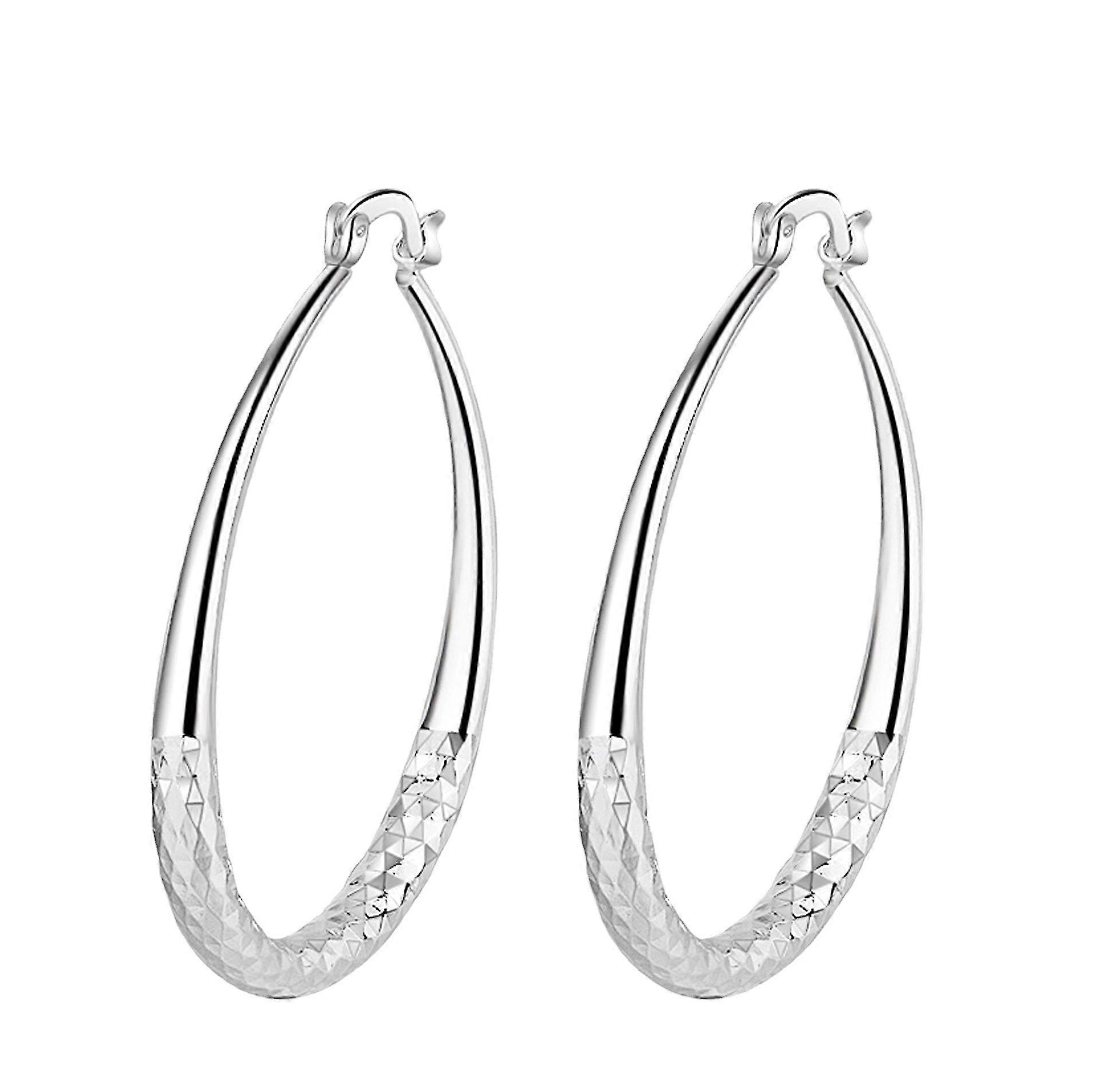 925 Sterling Silver Women's Ring Earrings Round Earrings