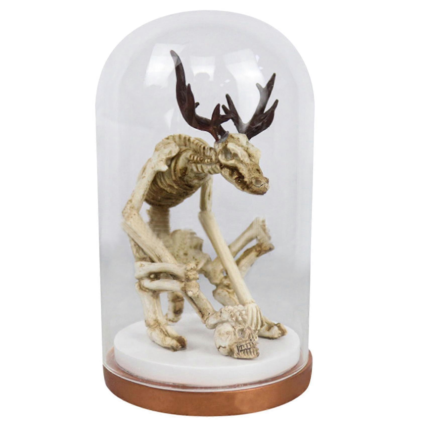 Wendigo Skelett Kuriosität Schrank Skelett Fossile Simulation Schädel Modell Glas Abdeckung Schreibtisch Figur