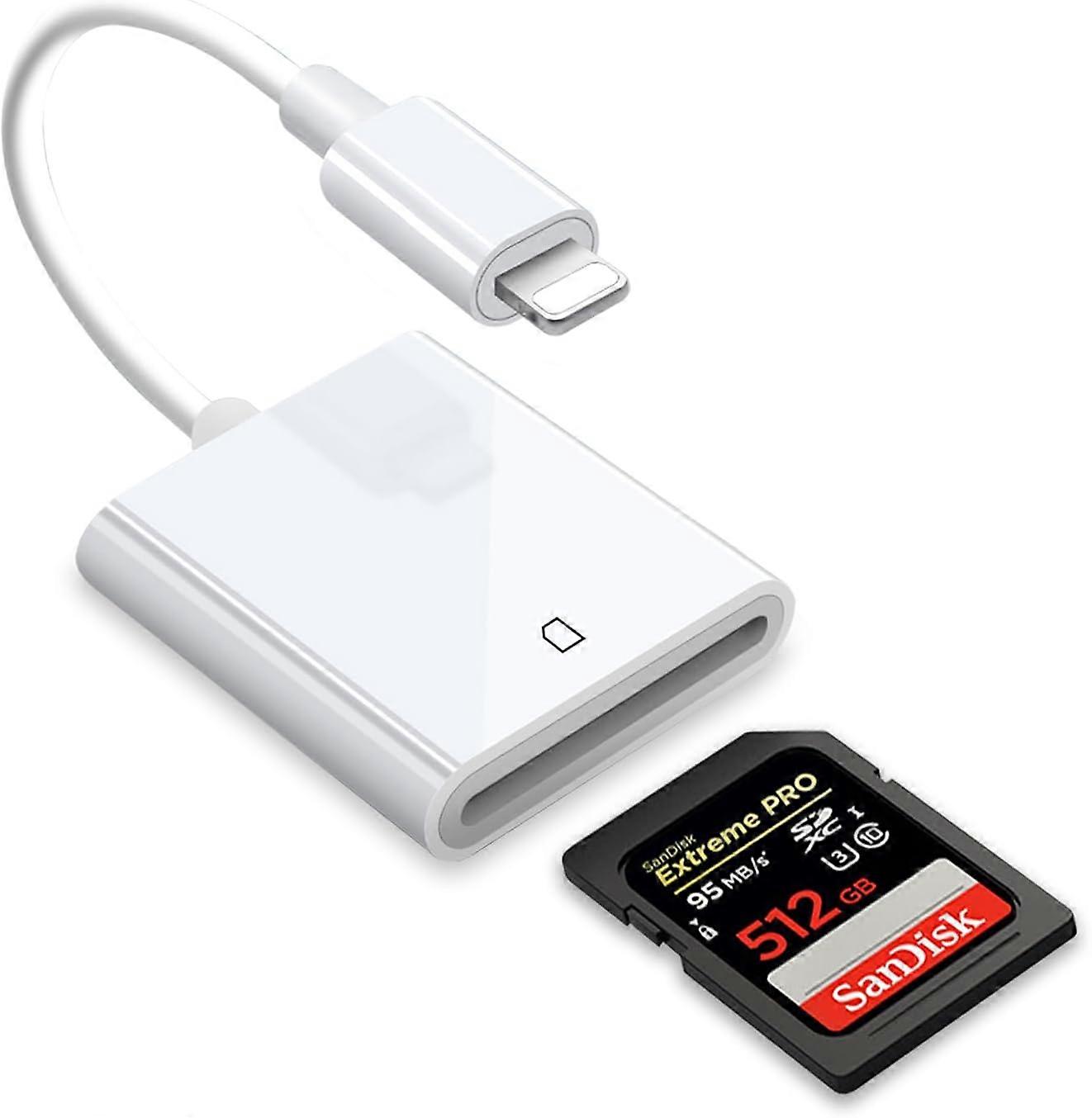 Sd Card Reader for iphone/ipad, to Sd Card, Memory Card Adapter, Camera Card Reader Adapter, Viewer Sd Card Adapter Converter for iphone Plug and Play