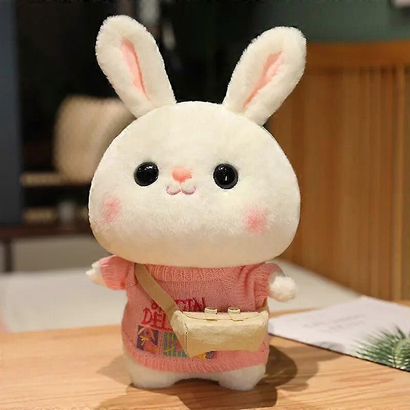 30cmかわいいウサギのぬいぐるみ漫画ぬいぐるみ寝台枕は、その衣装のぬいぐるみ赤ちゃんの睡眠コンパニオンを変えることができます