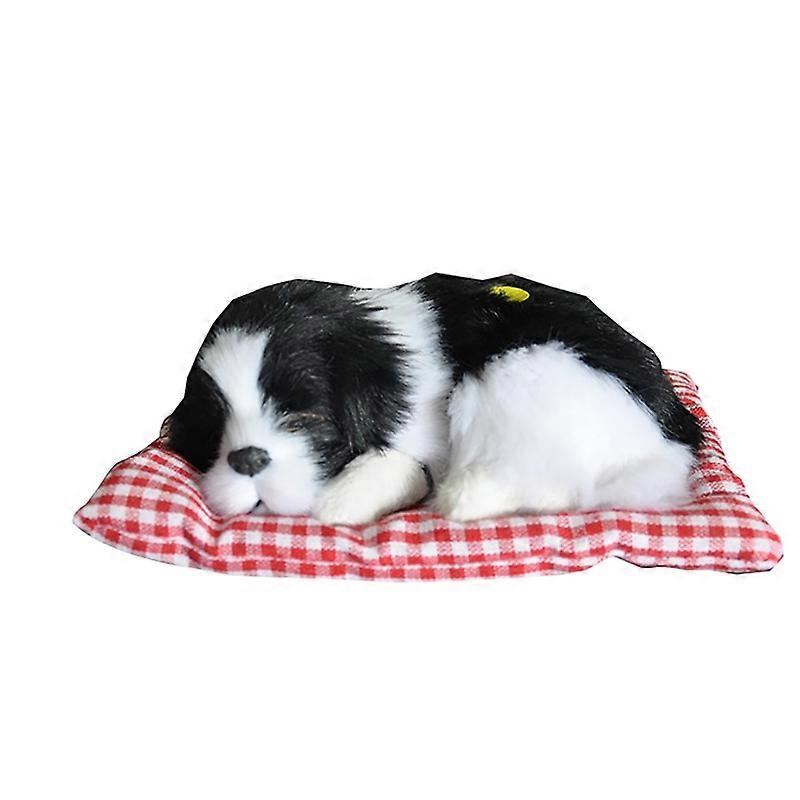 Simulation Animal Toy Sleeping Dog Model Kids Plush Stuffed Doll with Sound KAESI KAESI