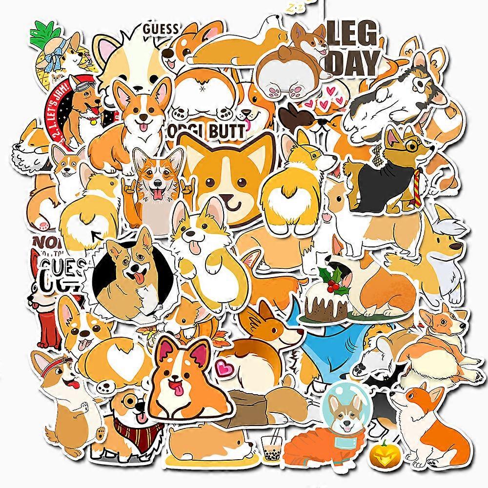 50 cute corgi stickers