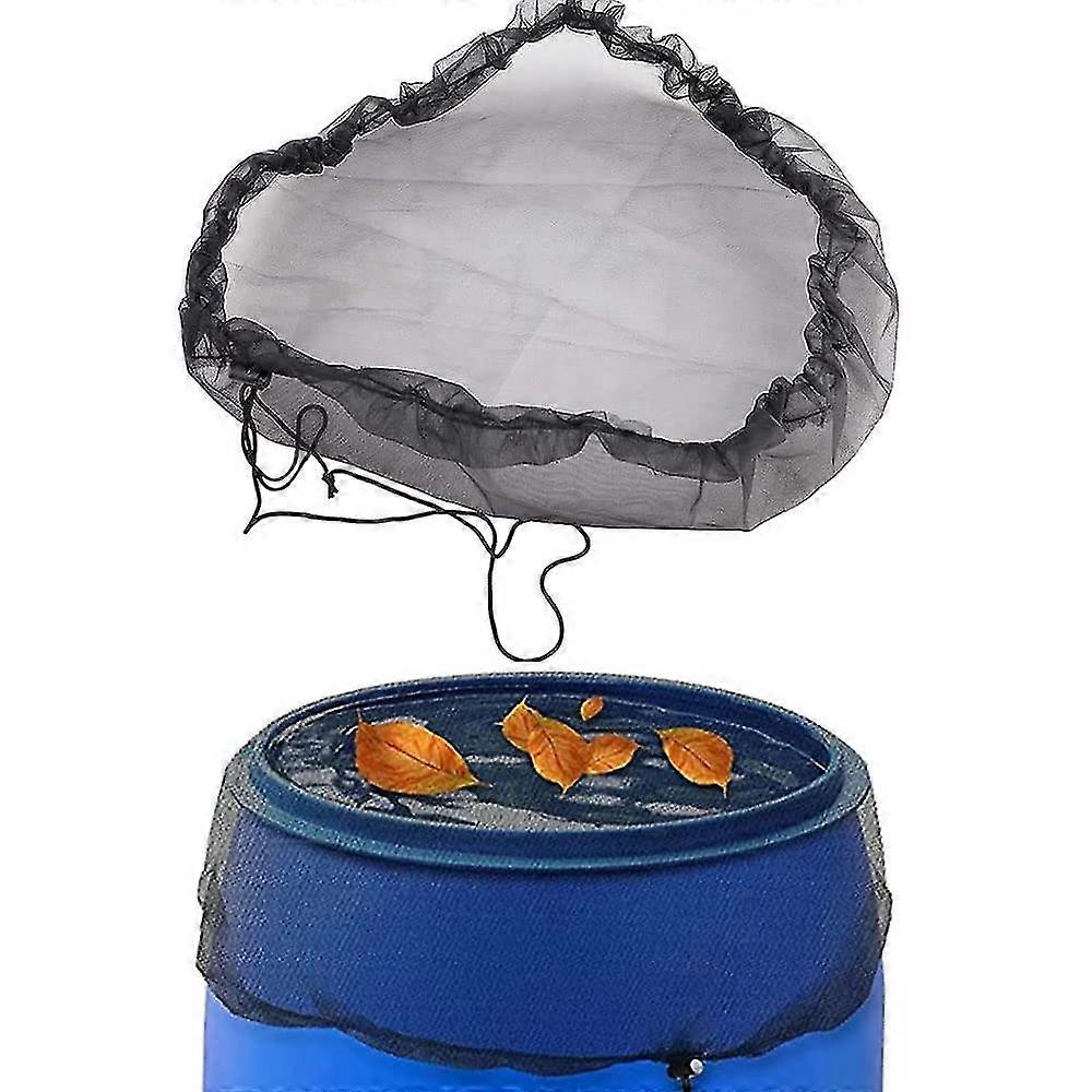 Rain Barrel Net Mesh Cover Water Collection Bucket Yarn Cover For Rain Barrels Water Butt Net Protector