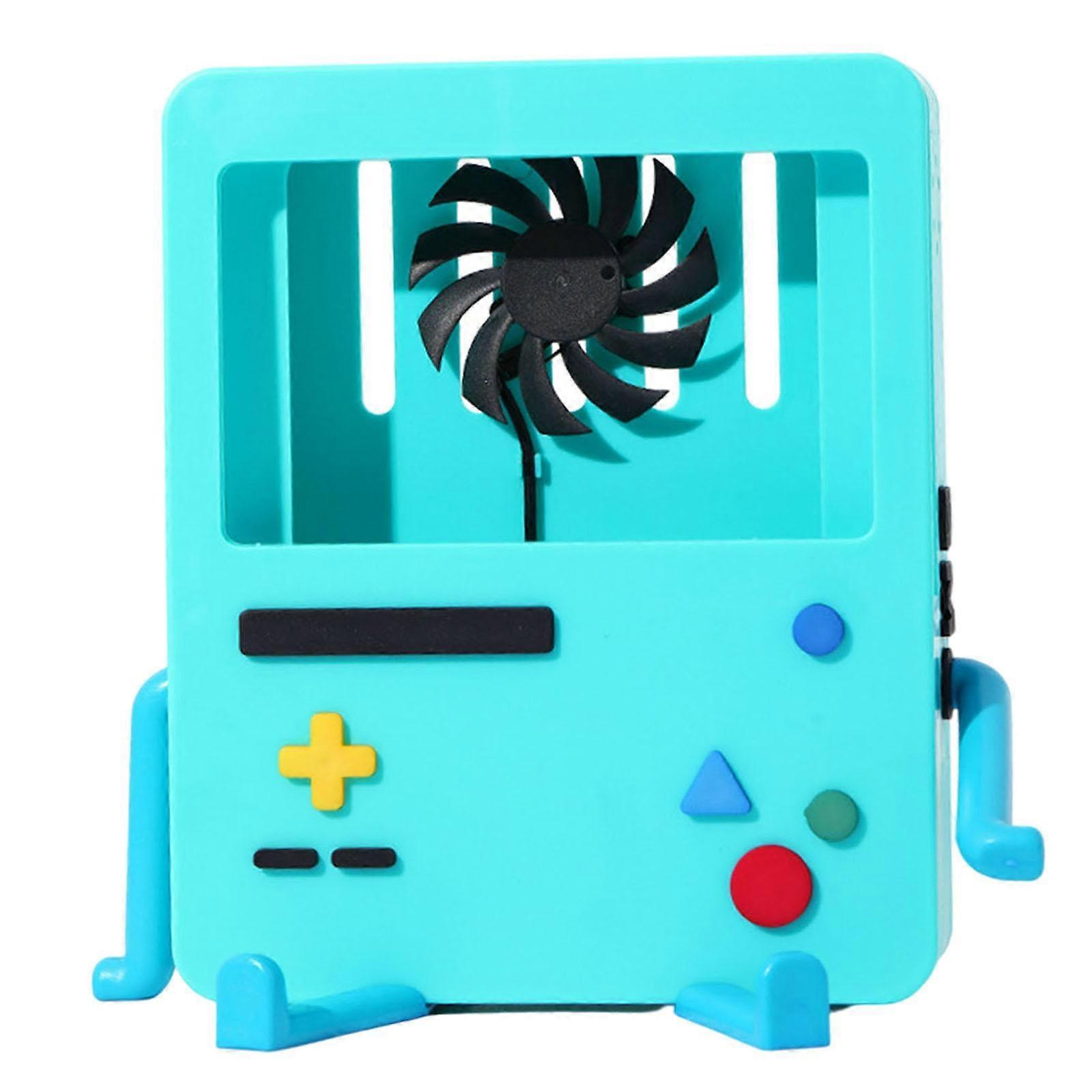 Control Game Console Support Storage Holders Table Stand Racks Bracket Blue with Fan