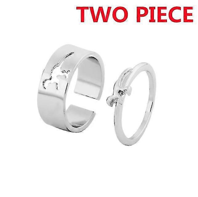 2022 New Women's Fashion Ins Style Heart-shaped Ring Two Pieces Creative Small Luminous Peach Heart Ring