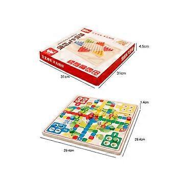 Wooden Game Set 2 In 1 Chinese Checkers Flying Chess Game Toy For Kids And Adults