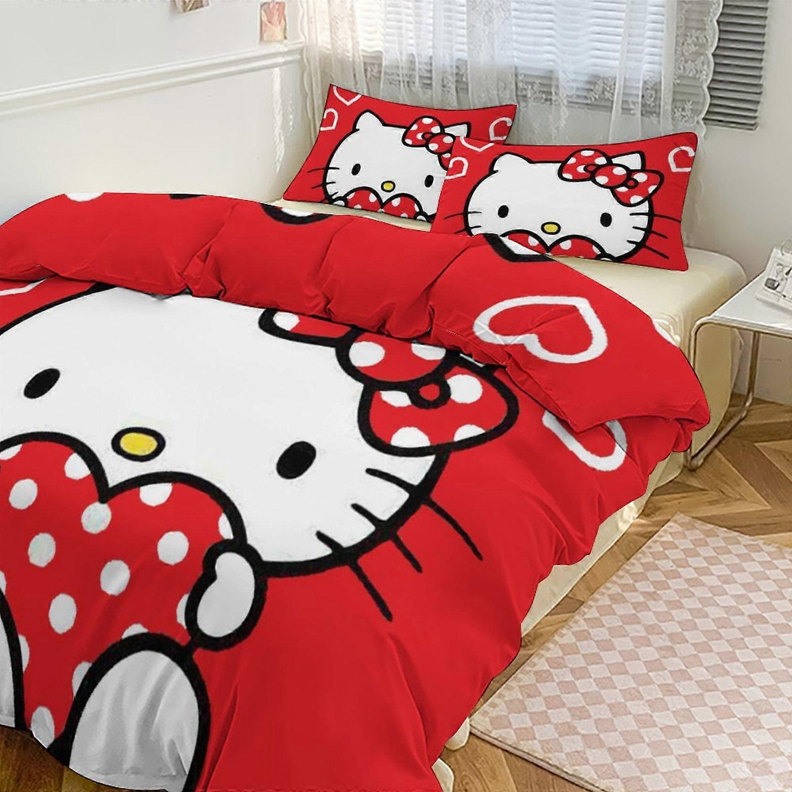 Bh440 Hello Kitty Bedding Sets for Kids Men Women Full Size Comforter Set 3pcs Comforter Sets 1 Comforter Cover And 2 Pillowcases-xp ka440