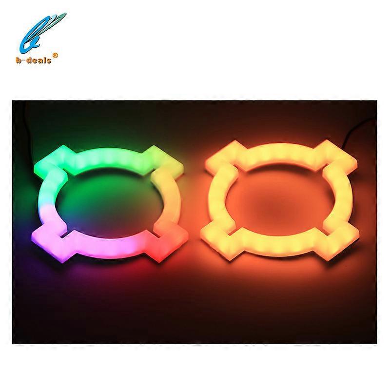 70Mm 80Mm 90Mm X-Type Angel Eye Ring With Colorful Flow Aperture Bluetooth App Remote Control