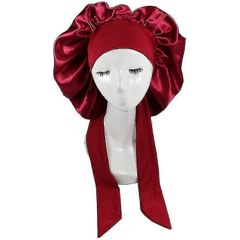قبعة من الحرير، قبعة من الساتان للنوم، قبعة ليلية برباط