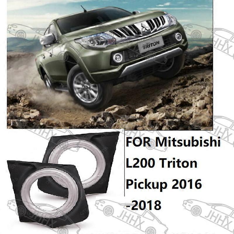 Compatible Triton 2016 2017 2018 Fog Light Frame Cover Front Anti-Fog Light Frame Front Bumper Light Frame Decorative Plate Decorative Cover
