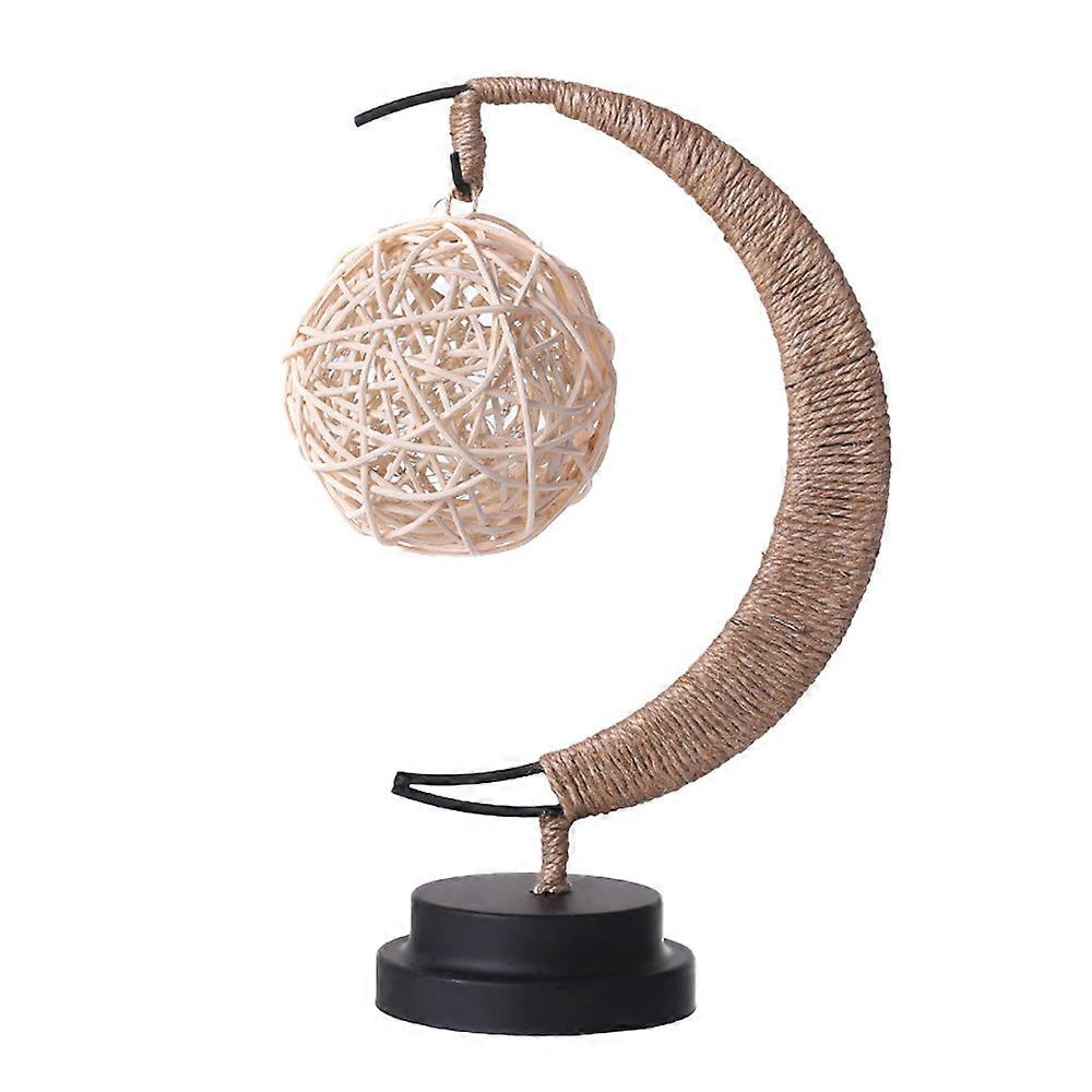 Decorative Table Lamp,  Moon Night Lamp Winding Cotton Thread  Led Light Lamp Style 3