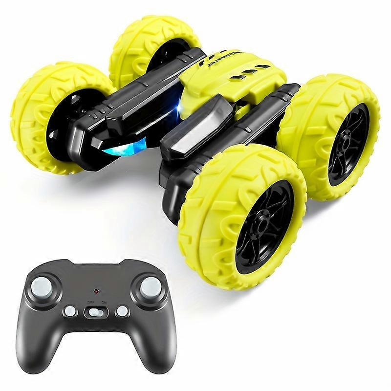 Doublesided fancy butterfly stunt car highspeed car luminous expression rolling drift 24G remote control car toy