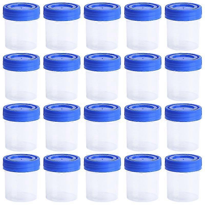 50 stk / 1 pakke 40ml plastprøve prøvetaking kopp praktisk urin forseglet beholder med spiraldeksel for laboratoriebruk (tilfeldig farge)