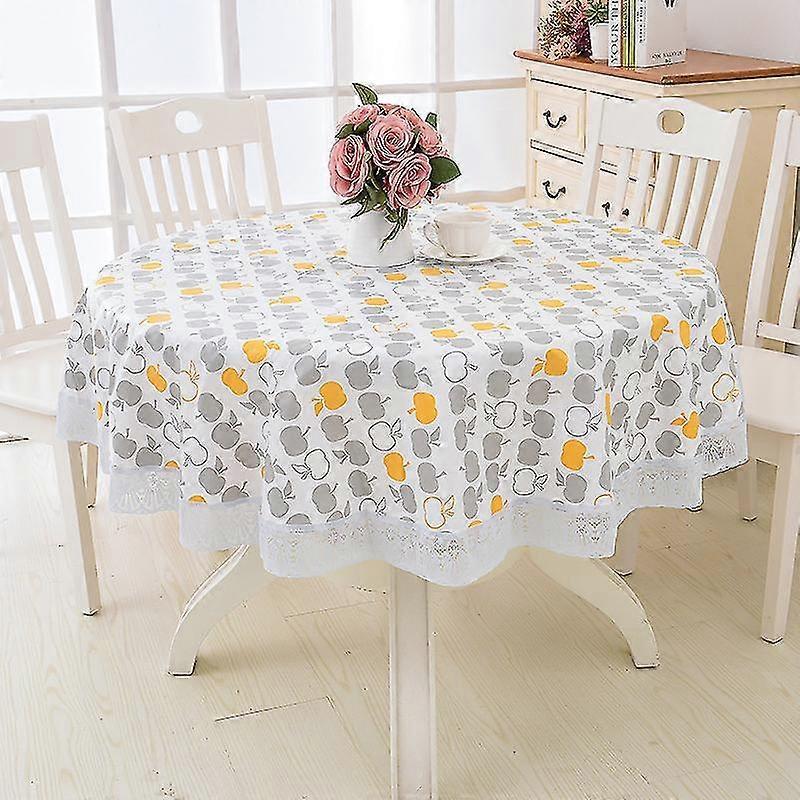 Round Tablecloth Wipe Clean 180cm Waterproof Wrinkle Free Stain Resistant a
