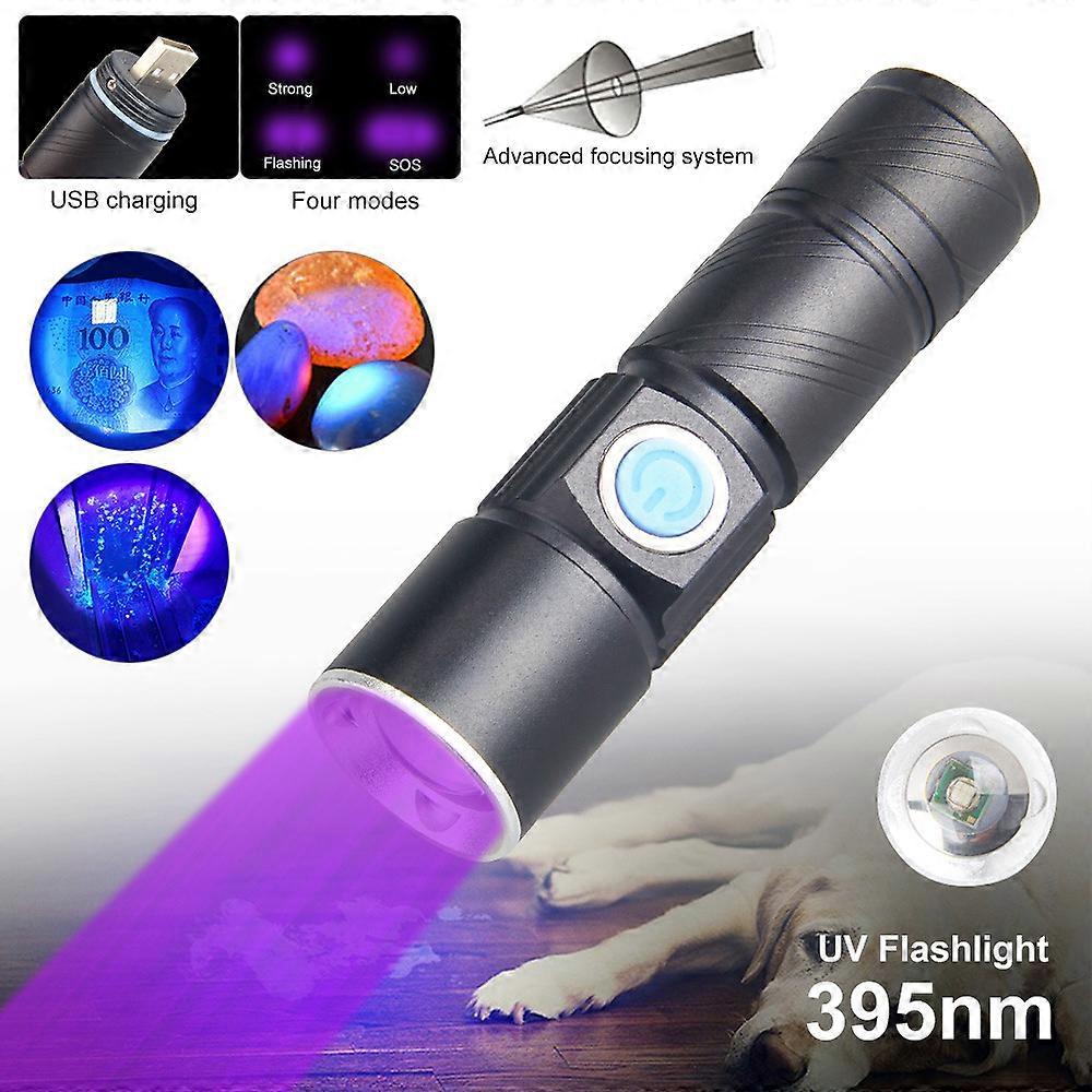 USB mini torch aluminium alloy torch LED strong light rechargeable torch