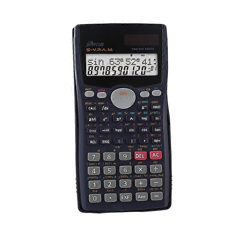 Calculadora Científica Preta 240 Matemática e 2 Funções - Display Grande
