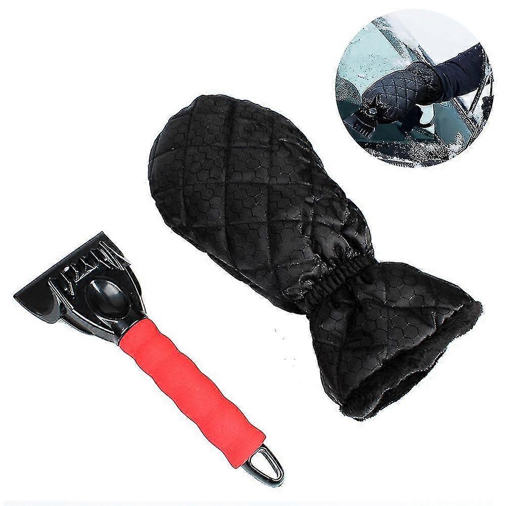 Ice Scraper With Glove, Waterproof Warm Car Ice Scraper Glove