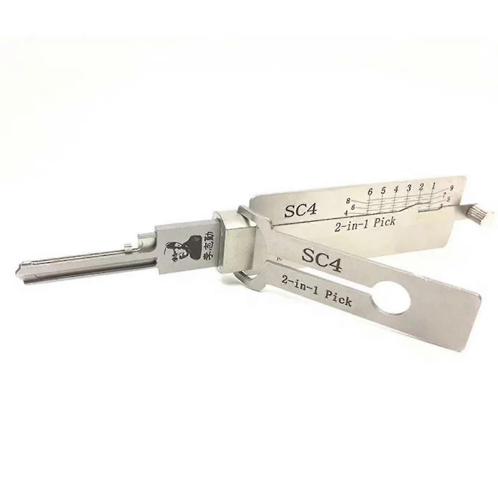 New Lishi Locksmith Tools 2-in-1 Measuring Tool Manual Tool Set Lockset 30 X 5 X 3 Cm