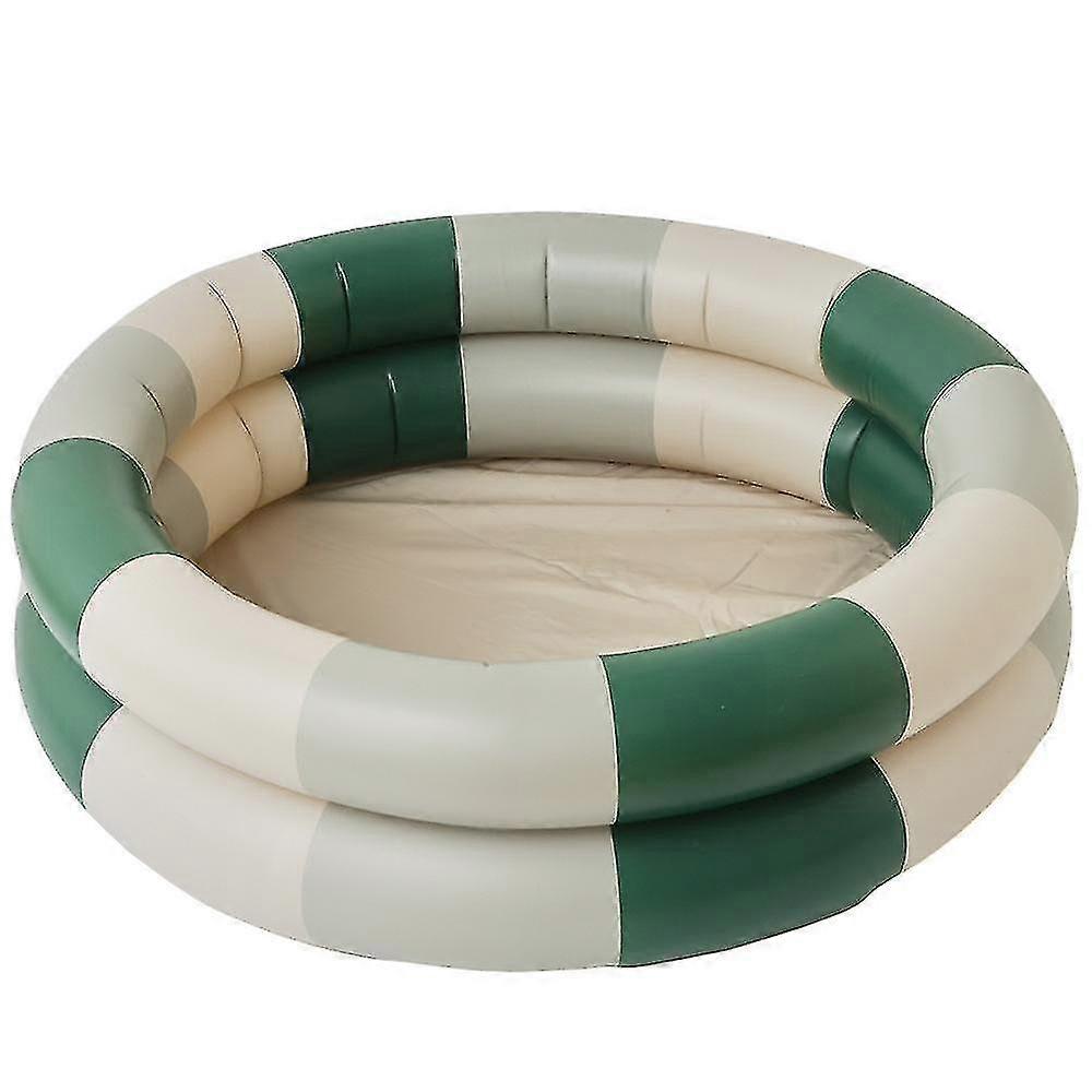 מצוף בריכה עגולה מתנפחת פסים בחצר האחורית בריכת ילדים - בריכת שחייה חיצונית פרימיום לילדים, פעוטות, תינוקות ומבוגרים - גינה ובוקיה