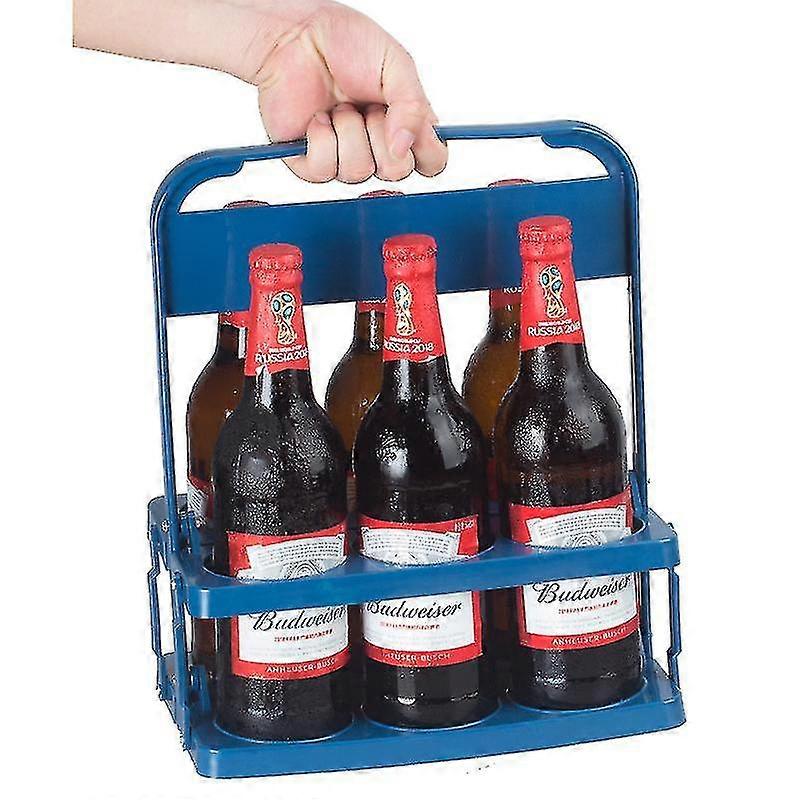 Reusable 6 Pack Beer Bottle Carrier Drink Caddy Holder Durable Foldable ...