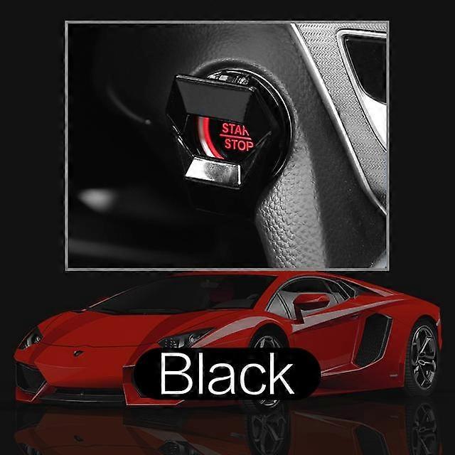 Lambo Style For Car Engine Start Stop Push Button Switch Cover Carbon Fiber Interior Decor Trim Sticker