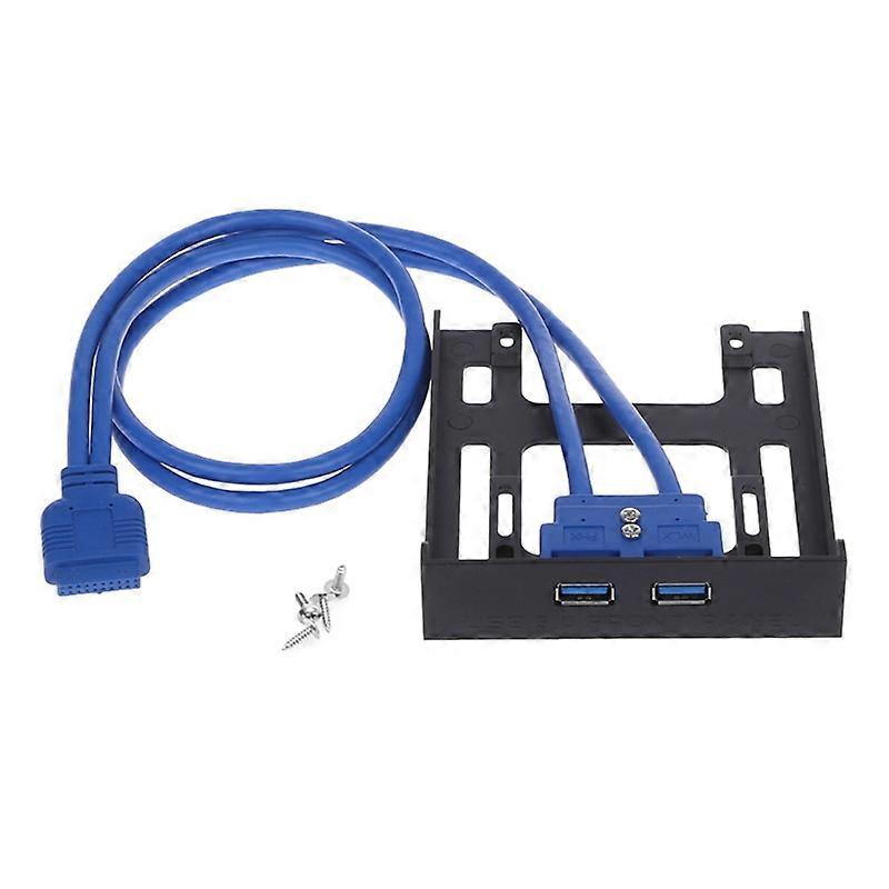 20 دبوس 3.5 "فلوبي خليج اللوحة الأمامية 2 منافذ USB 3.0 توسيع محول موصل