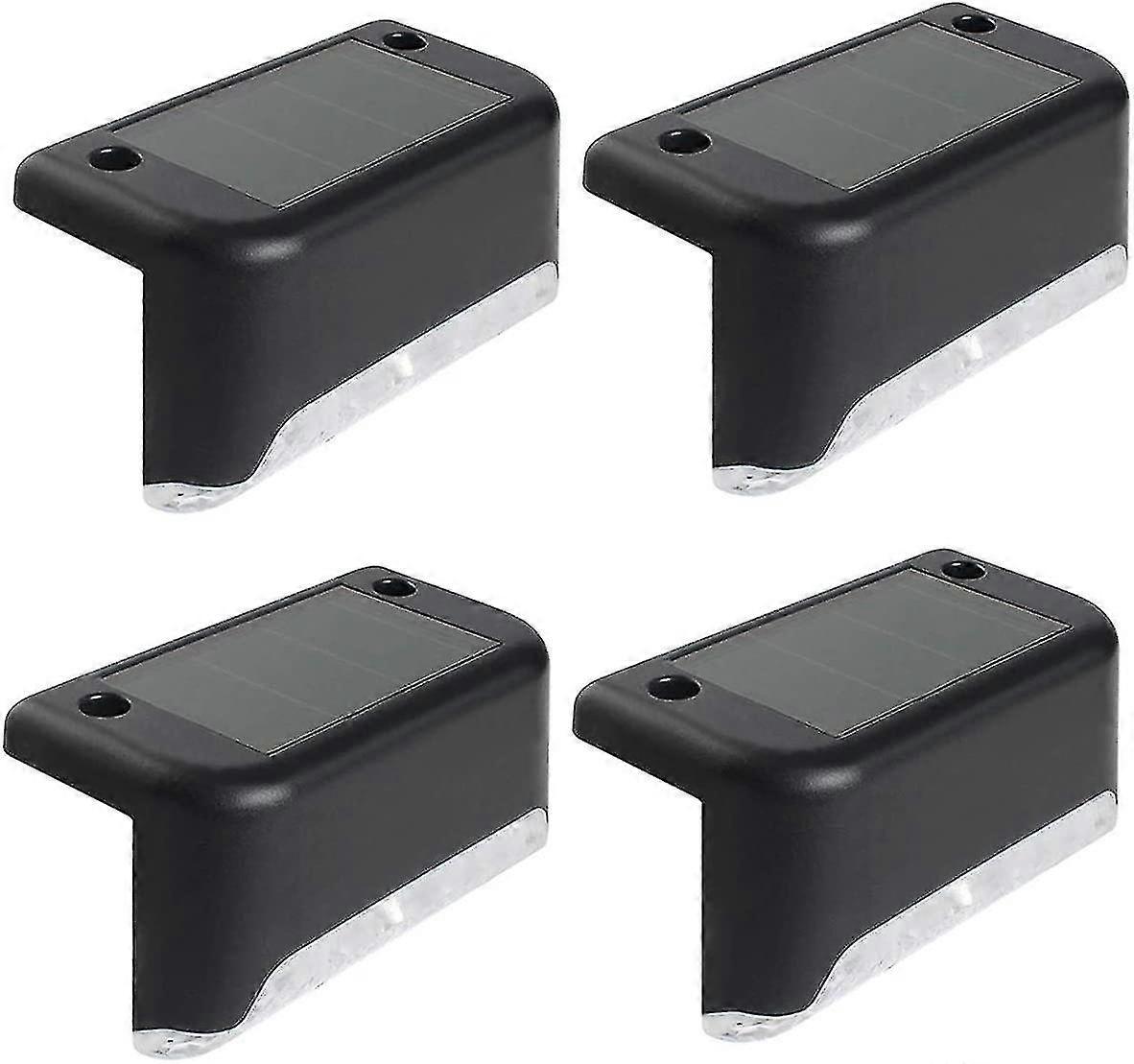 4 Pack Solar Deck Lights Led Solar Step Lights Waterproof Fence Lights For Outdoor Steps Fence
