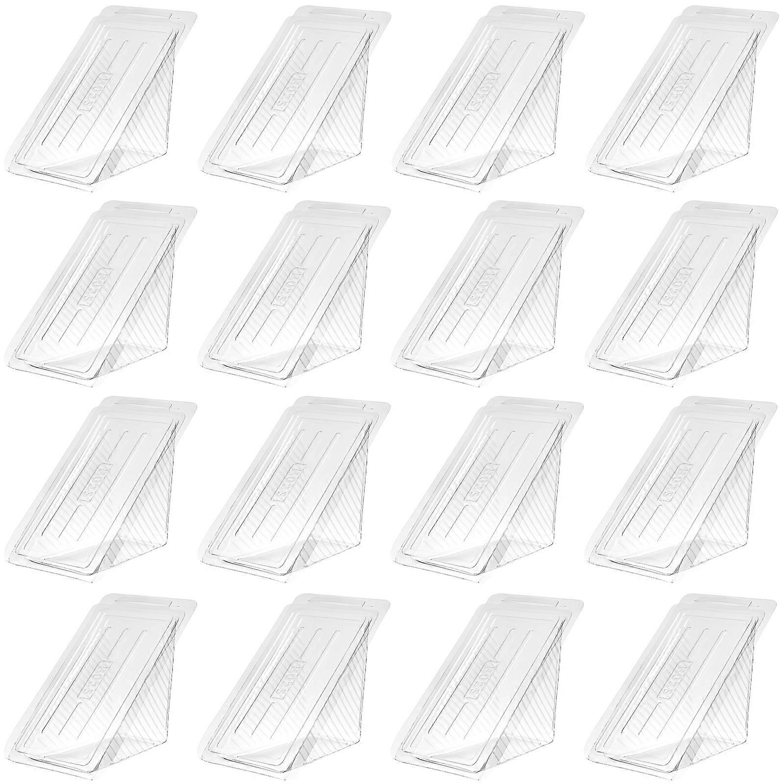 50pcs Sandwich Packing Boxes Plastic Sandwich Case Sandwich Triangle Boxes