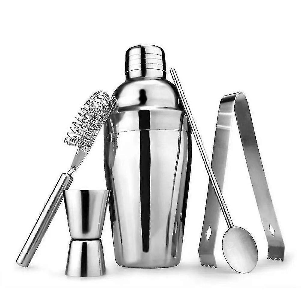 Cocktail Shaker Set - 5Pcs Bar Set for Beginners or Bartenders