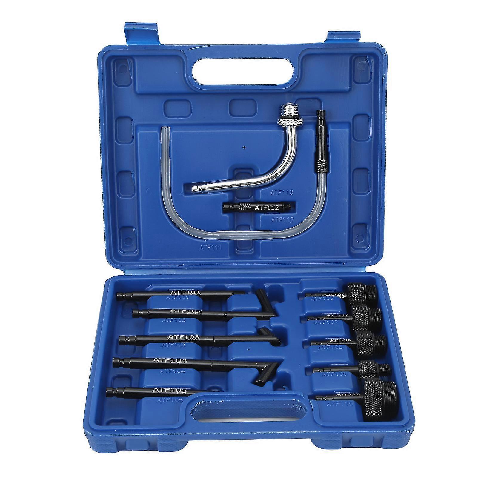 13 Pcs Carbon Steel ATF Gearbox Filling Adapter Transmission Oil Refill Pump Tool